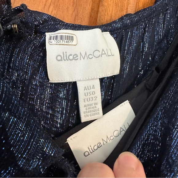 Alice McCall Night Moves Gown in Dark Blue Metallic size 0 - Picture 16 of 16